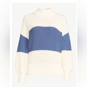 Free Assembly Women's Mock Neck Sweater with Drop Shoulders in Small